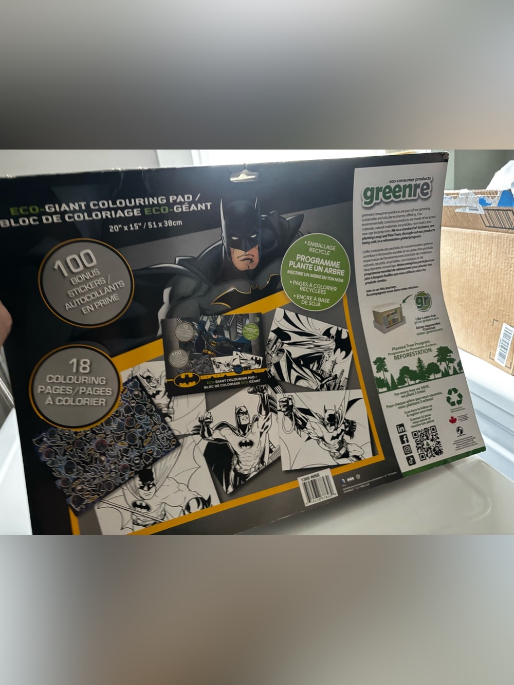 Free with any order Batman Eco-Giant Colouring Pad - Black & Yellow
